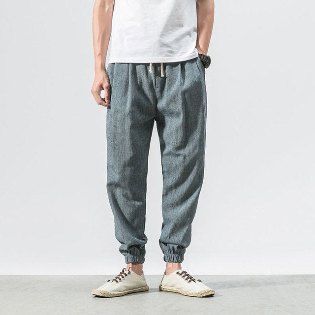 Leinenhose – leicht – Baggy – Jogginghose – Herrenhose-HauteBerlin
