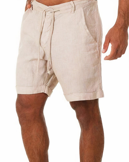 Leinenshorts - Loose Fit - Kordelzug - Shorts für Männer-HauteBerlin