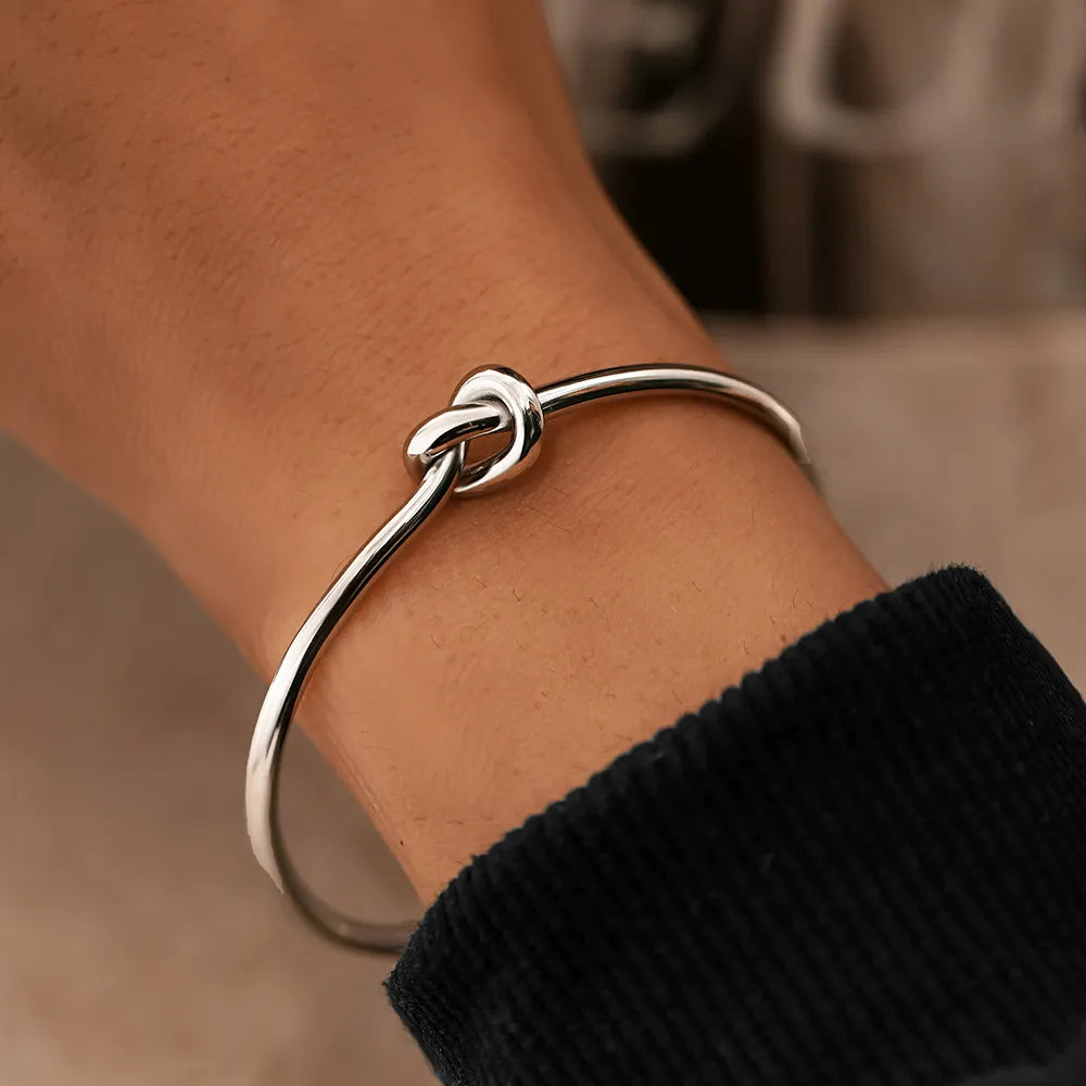 Manschettenarmband | Silber | Gold | Knotenarmband | Damenarmband-HauteBerlin