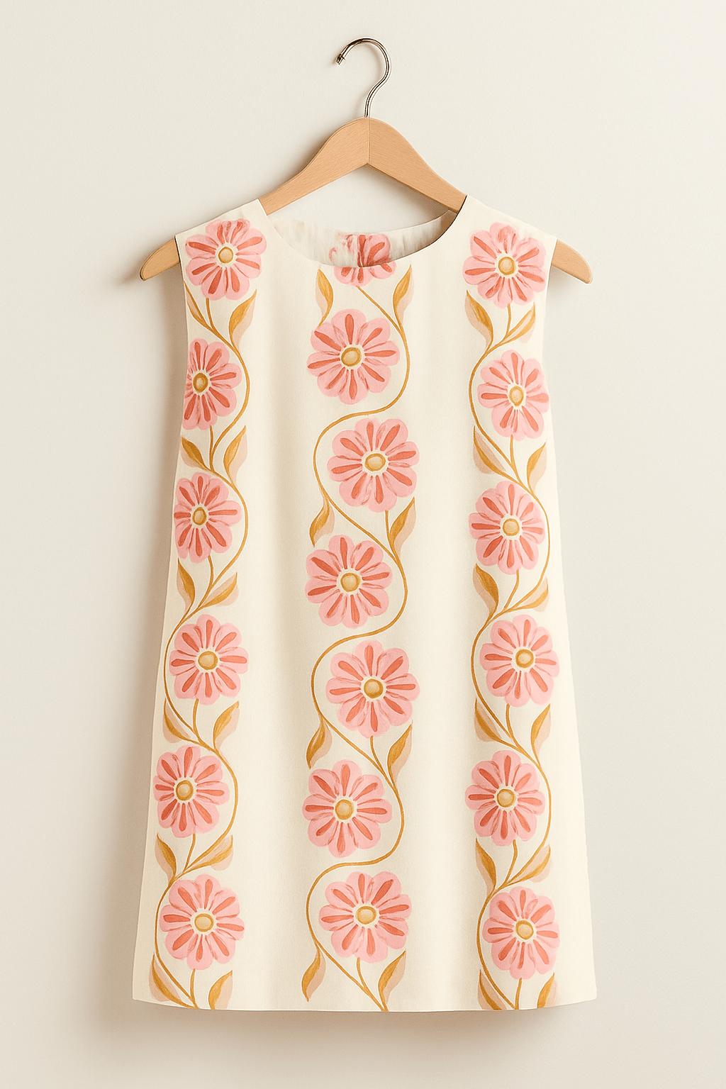 Minikleid – Ärmelloses Sommerkleid mit Blumenmuster für Damen-HauteBerlin