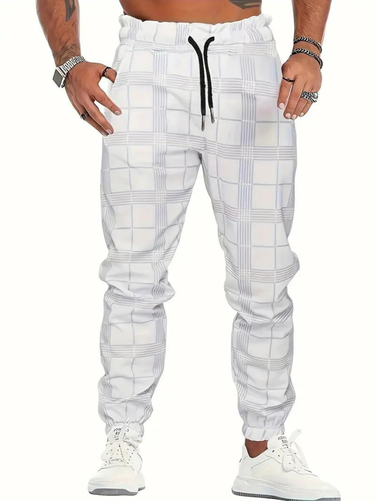 Morgan Jogger | Elastische karierte Sweatpants für Männer-HauteBerlin