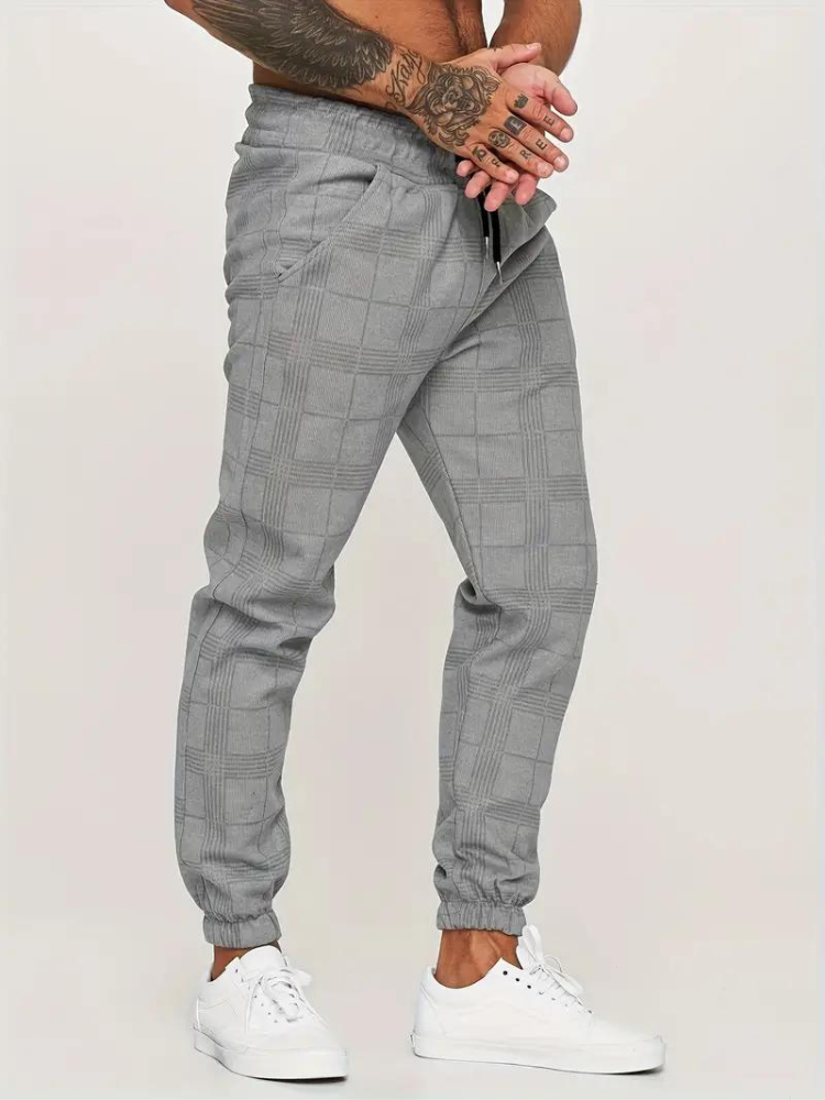 Morgan Jogger | Elastische karierte Sweatpants für Männer-HauteBerlin