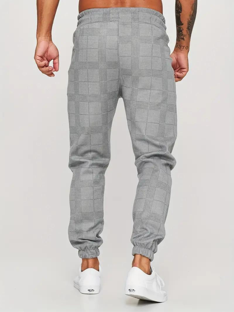 Morgan Jogger | Elastische karierte Sweatpants für Männer-HauteBerlin