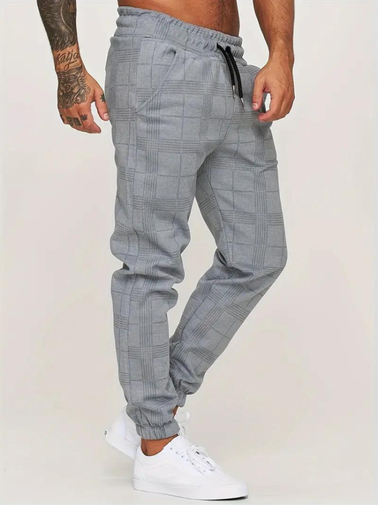 Morgan Jogger | Elastische karierte Sweatpants für Männer-HauteBerlin