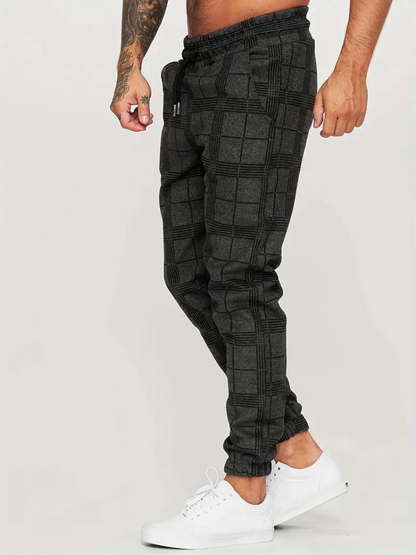Morgan Jogger | Elastische karierte Sweatpants für Männer-HauteBerlin