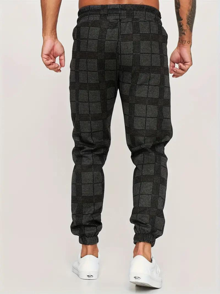 Morgan Jogger | Elastische karierte Sweatpants für Männer-HauteBerlin
