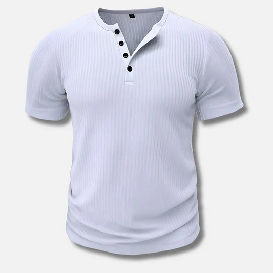 Muscle Fit Henley T-Shirt für Männer-HauteBerlin