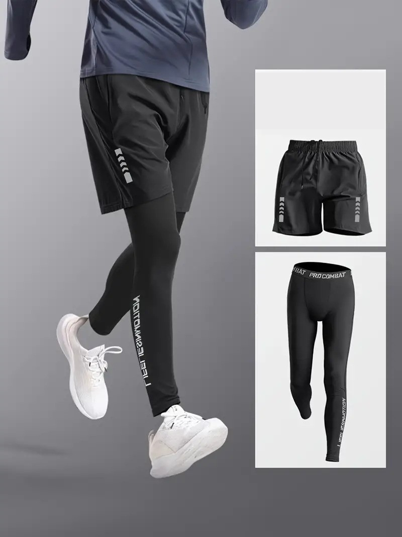 Norri Sportmode | Herren Leggings & Shorts Set-Stil 1-S-HauteBerlin