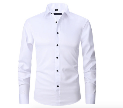 Oberhemd – Slim Fit – knitterfrei – Stretch-Hemd – Herren-Hemd mit Knöpfen-HauteBerlin