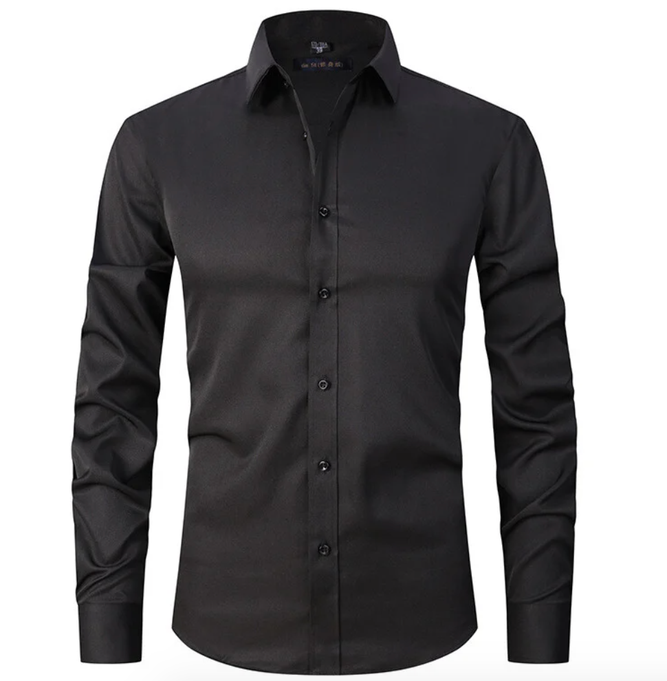 Oberhemd – Slim Fit – knitterfrei – Stretch-Hemd – Herren-Hemd mit Knöpfen-HauteBerlin