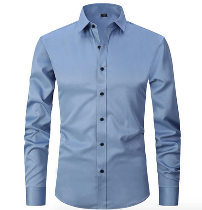 Oberhemd – Slim Fit – knitterfrei – Stretch-Hemd – Herren-Hemd mit Knöpfen-HauteBerlin