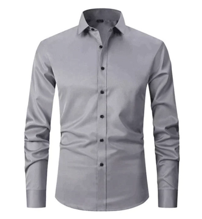 Oberhemd – Slim Fit – knitterfrei – Stretch-Hemd – Herren-Hemd mit Knöpfen-HauteBerlin