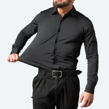 Oberhemd – Slim Fit – knitterfrei – Stretch-Hemd – Herren-Hemd mit Knöpfen-HauteBerlin
