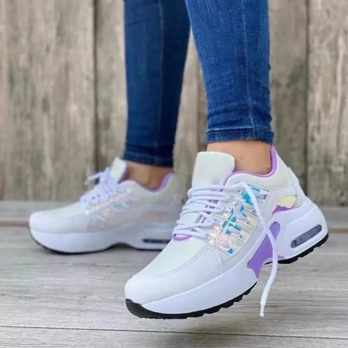 SanaStep – Orthopädische Damen Komfortschuhe mit Fußgewölbeunterstützung-Weißviolett-35-HauteBerlin