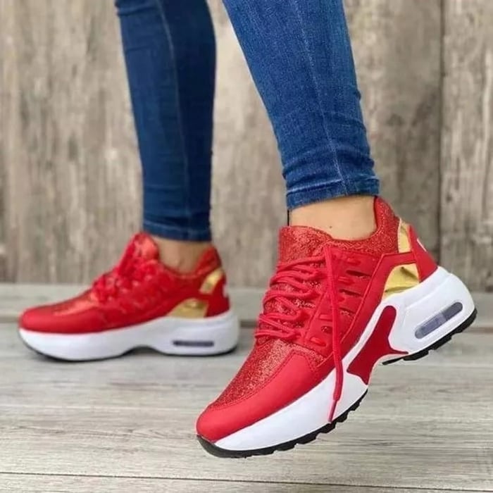 SanaStep – Orthopädische Damen Komfortschuhe mit Fußgewölbeunterstützung-Rot-36-HauteBerlin