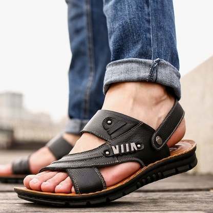 Orthopädische Sandalen – ergonomische Ledersandalen zum Hineinschlüpfen für Herren-HauteBerlin