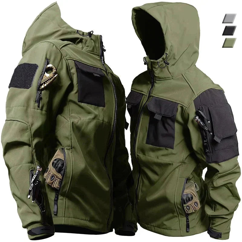 Outdoor-Jacke – wasserdicht – mit Kapuze – Windbreaker-Jacke – Softshell-Jacke für Herren-HauteBerlin