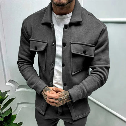 Overshirt – Slim Fit – Knopfleiste – Hemdjacke – Herrenjacke-HauteBerlin