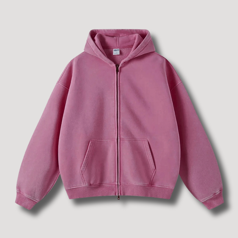 Oversized Hoodie | Reißverschluss | Washed | Zipper Hoodie | Hoodie für Männer-HauteBerlin
