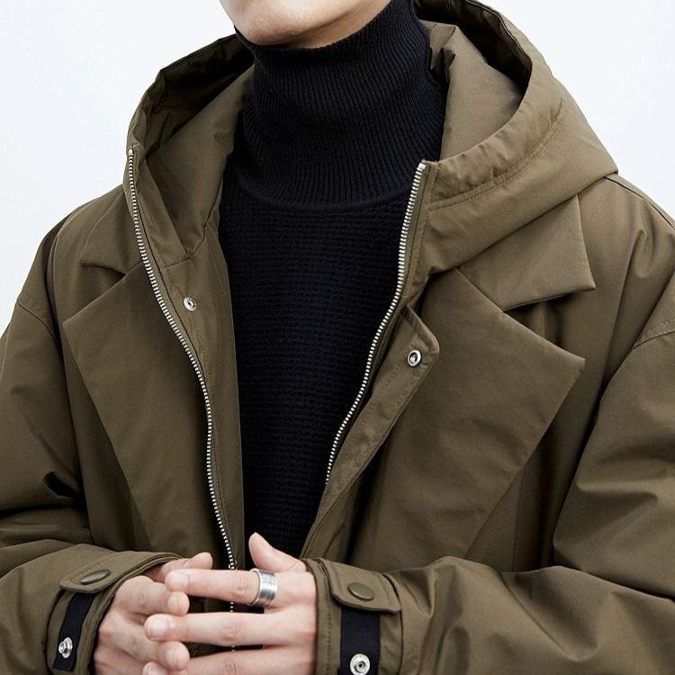 Parka-Mantel – mit Kapuze – winddicht – Oversize-Mantel – Herrenmantel-HauteBerlin