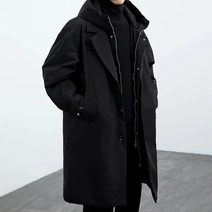 Parka-Mantel – mit Kapuze – winddicht – Oversize-Mantel – Herrenmantel-HauteBerlin