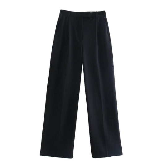 Plisseehose | Gerades Bein | Smart Casual | Hose mit Umschlag | Damenhose-HauteBerlin