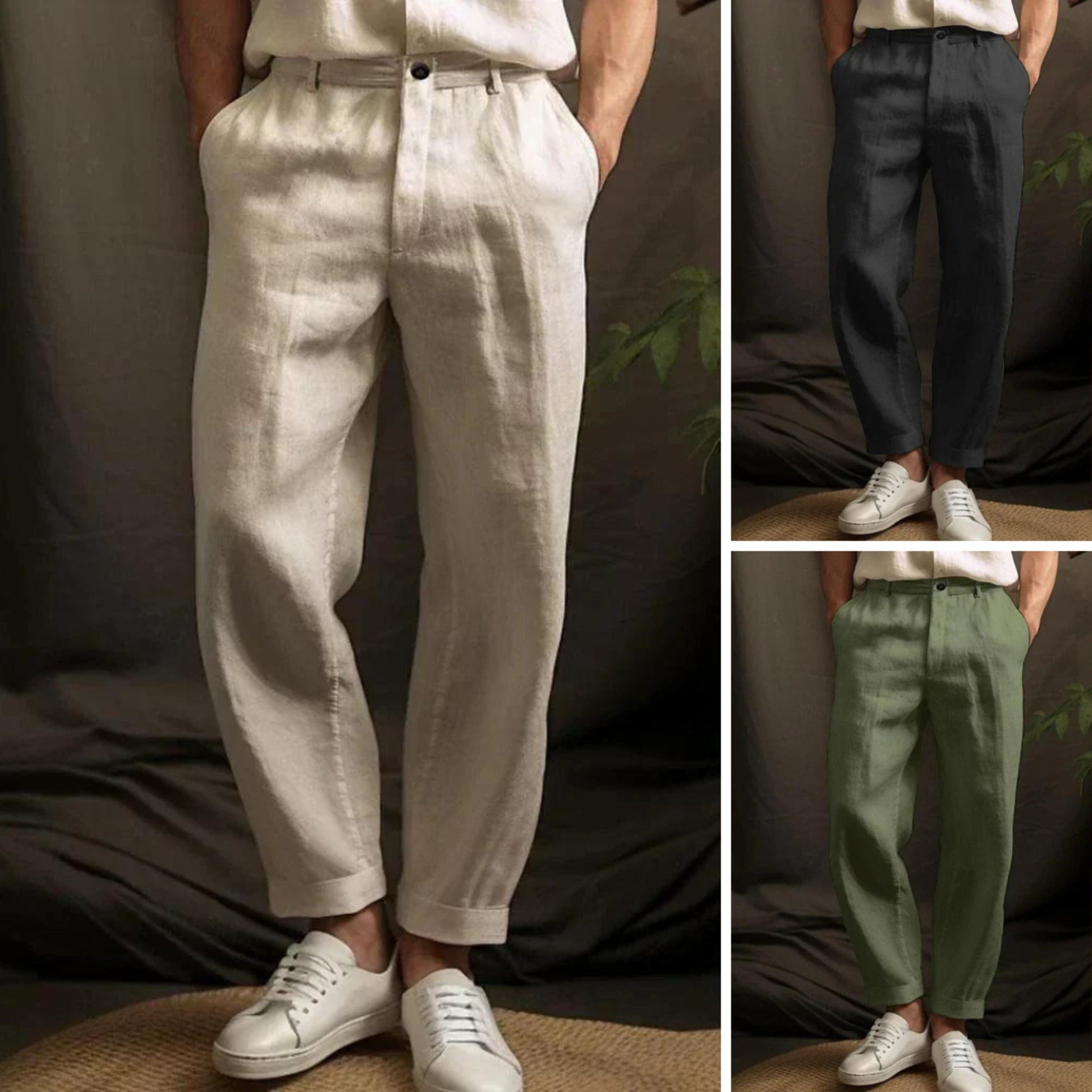 Plisseehose – Locker sitzende Leinenhose für Männer für den Sommer-HauteBerlin