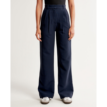 Plisseehose – Stylisch – Hohe Taille – Weite Hosenbeine – Damenhose-HauteBerlin