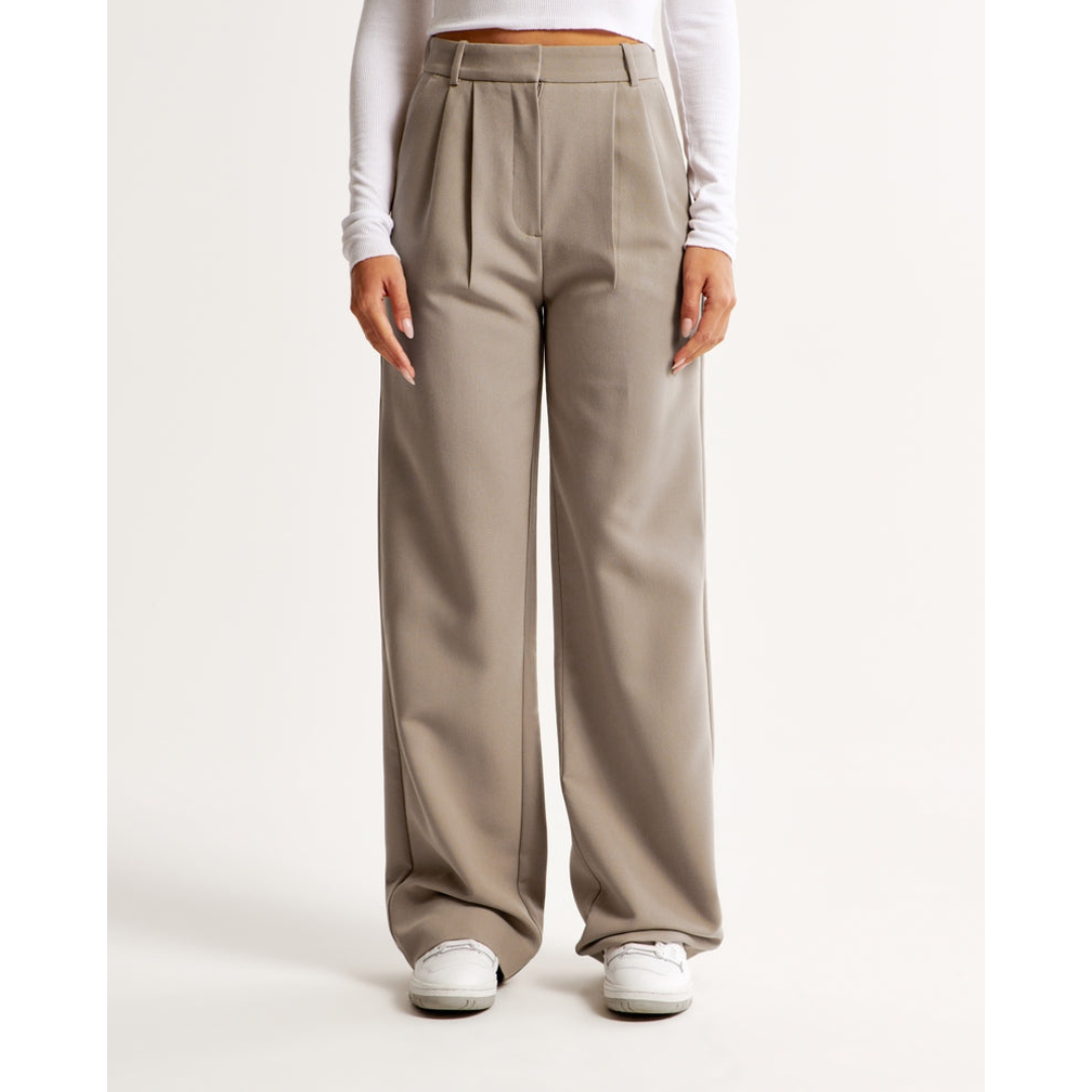 Plisseehose – Stylisch – Hohe Taille – Weite Hosenbeine – Damenhose-HauteBerlin