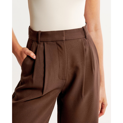 Plisseehose – Stylisch – Hohe Taille – Weite Hosenbeine – Damenhose-HauteBerlin