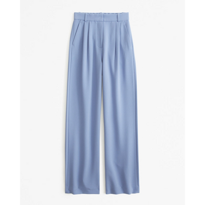 Plisseehose – Stylisch – Hohe Taille – Weite Hosenbeine – Damenhose-HauteBerlin