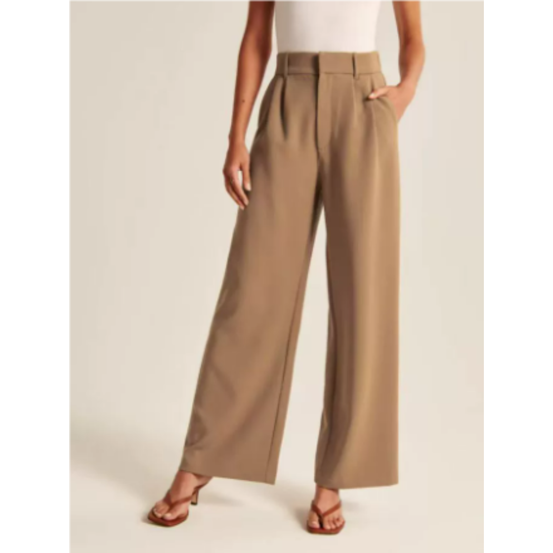 Plisseehose – Stylisch – Hohe Taille – Weite Hosenbeine – Damenhose-HauteBerlin