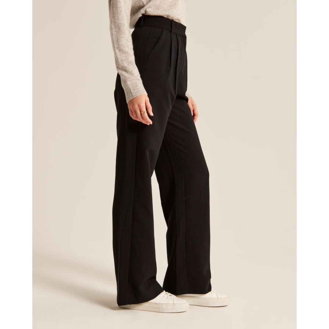 Plisseehose – Stylisch – Hohe Taille – Weite Hosenbeine – Damenhose-HauteBerlin