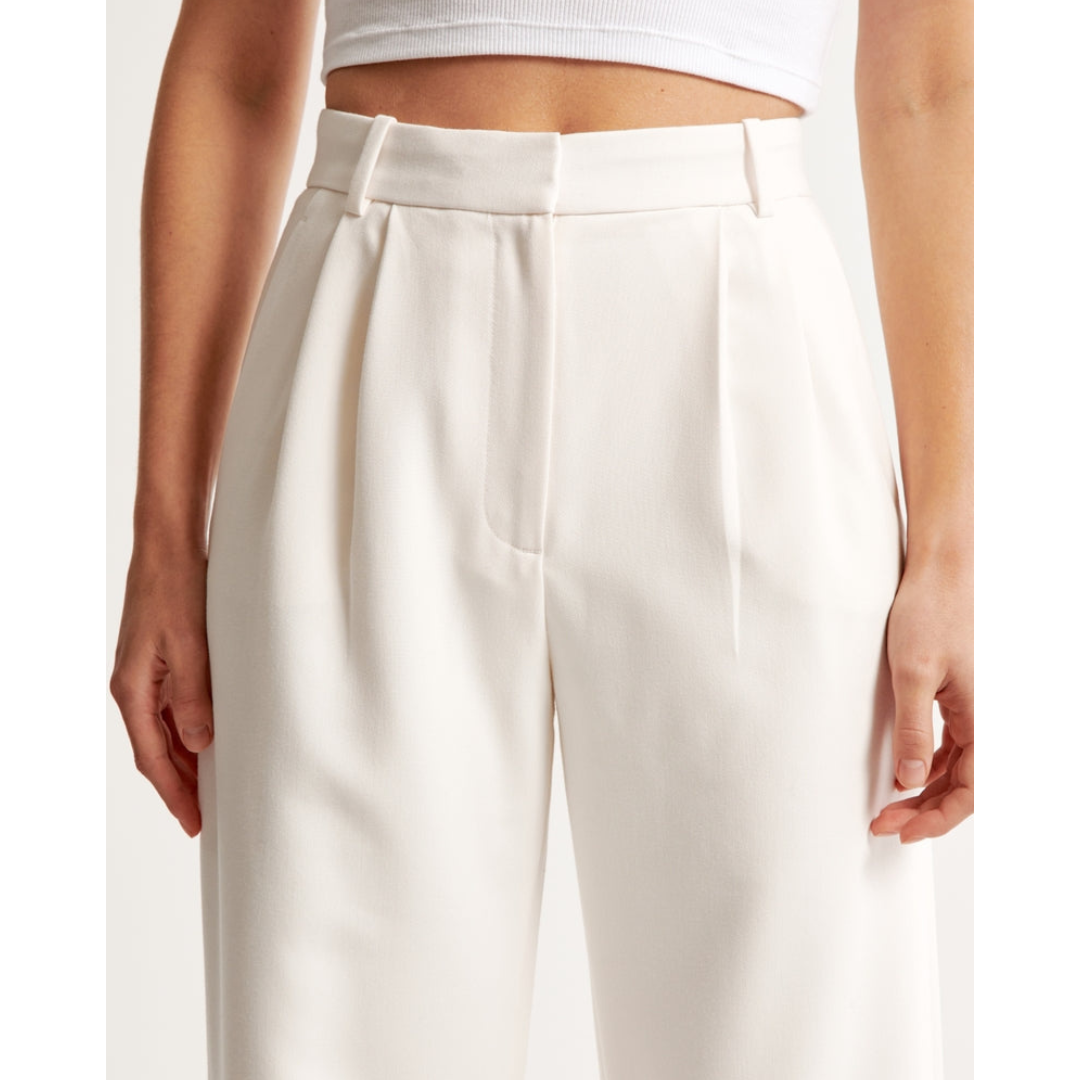 Plisseehose – Stylisch – Hohe Taille – Weite Hosenbeine – Damenhose-HauteBerlin