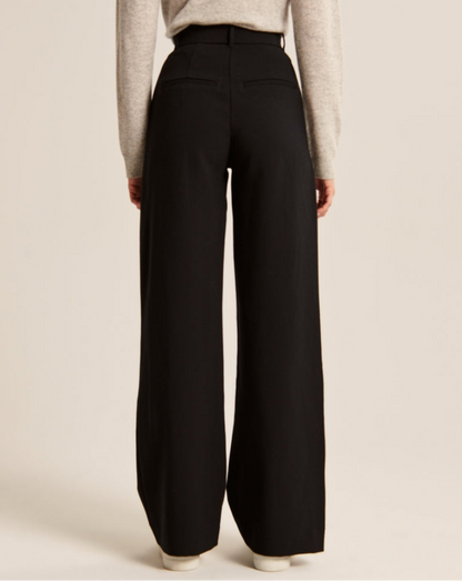 Plisseehose – Stylisch – Hohe Taille – Weite Hosenbeine – Damenhose-HauteBerlin