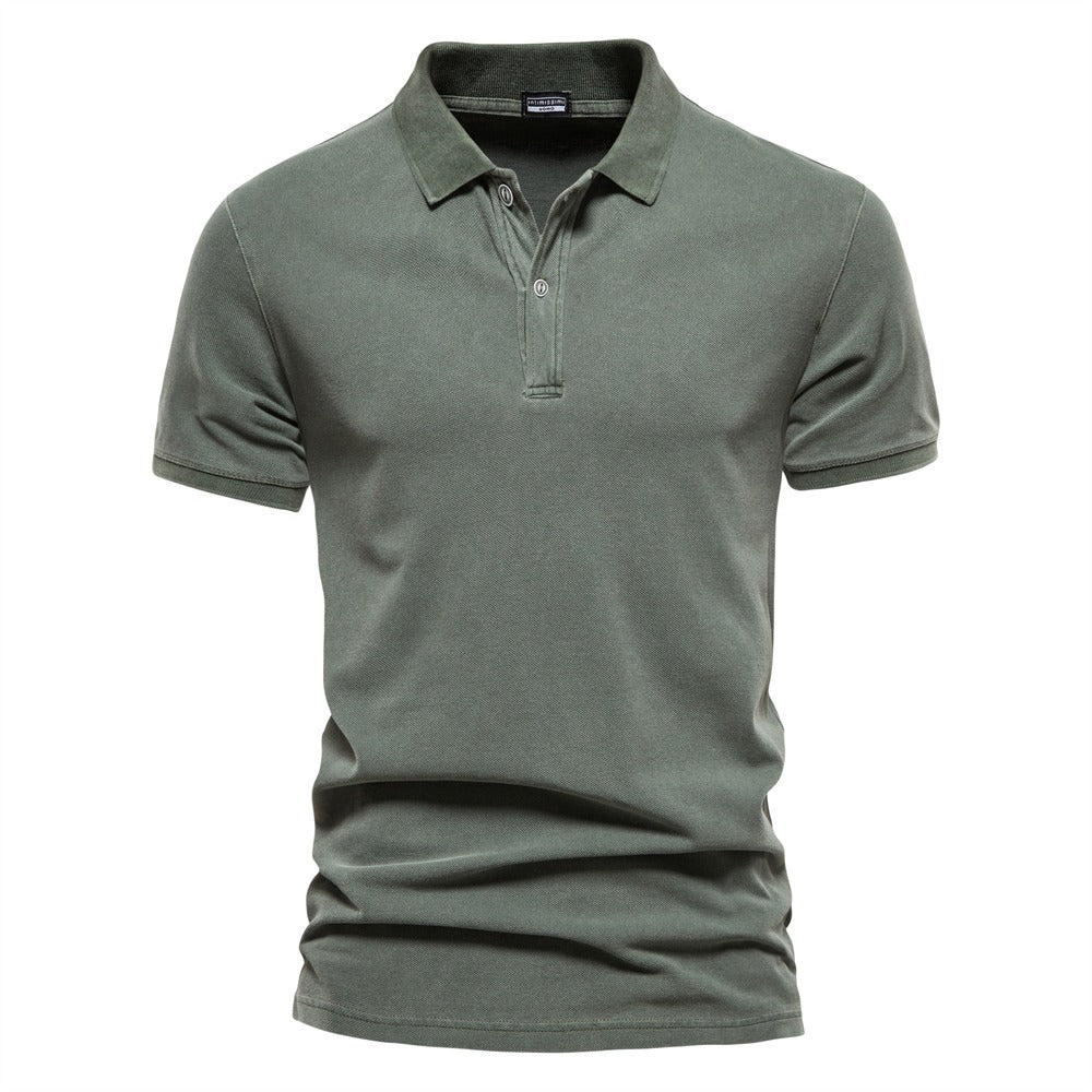 Polo-Shirt – Herren-Polohemd mit Kragen, Knopfleiste und kurzen Ärmeln-HauteBerlin