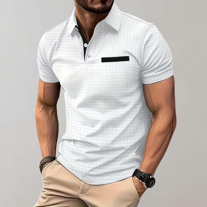 Polo-Shirt | Knopfleiste am Kragen | Brusttasche | T-Shirt mit Kragen | Polo-Shirts für Männer-HauteBerlin