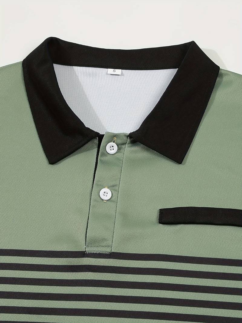 Polo T-Shirt | Gestreift | Kurzarm | Poloshirts | Herrenhemden-HauteBerlin