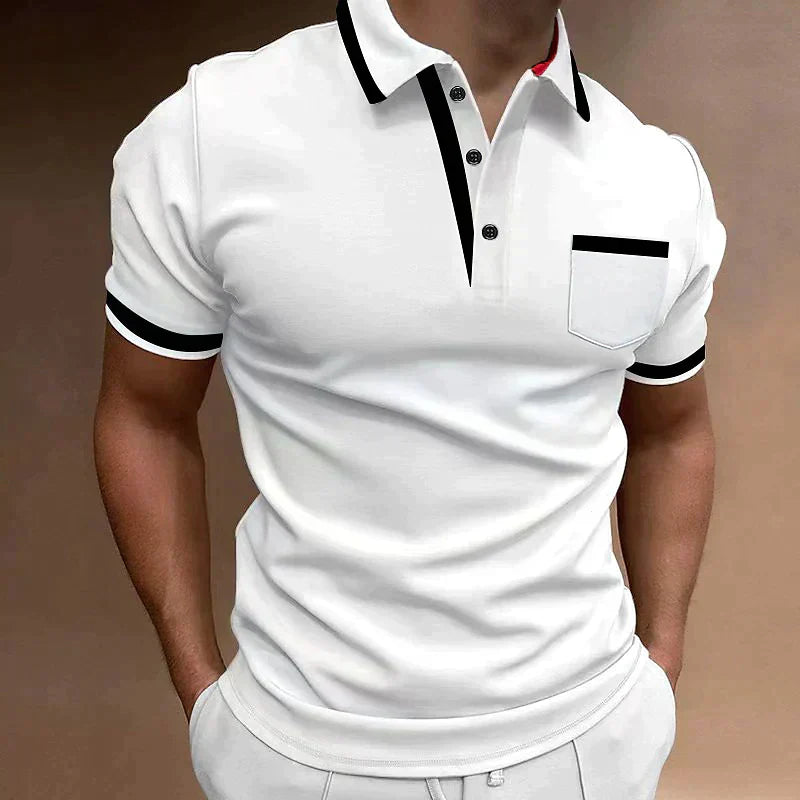 Polo T-Shirt - Kurzarm-Poloshirt mit Kragen für Männer-HauteBerlin