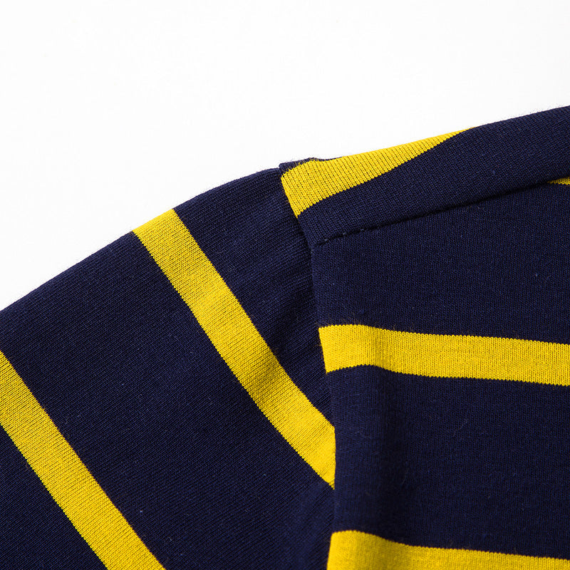 Polohemd - Gestreift - Umlegekragen - Button-Up Polo - Herrenhemden-HauteBerlin