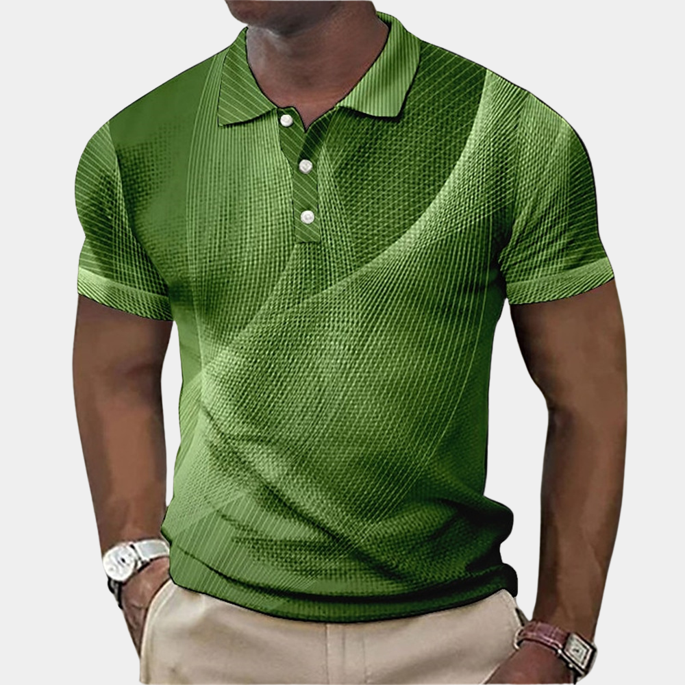 Polohemd - Kurzarm - Quarter Button - T-Shirt mit Kragen - Herrenhemd-HauteBerlin