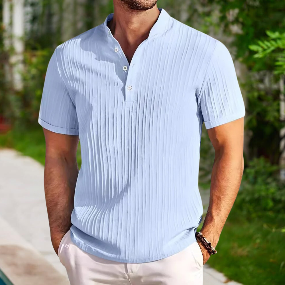 Polohemd | Viertelknopfleiste | Kurzarm | Polo-T-Shirt | Herrenhemd-HauteBerlin