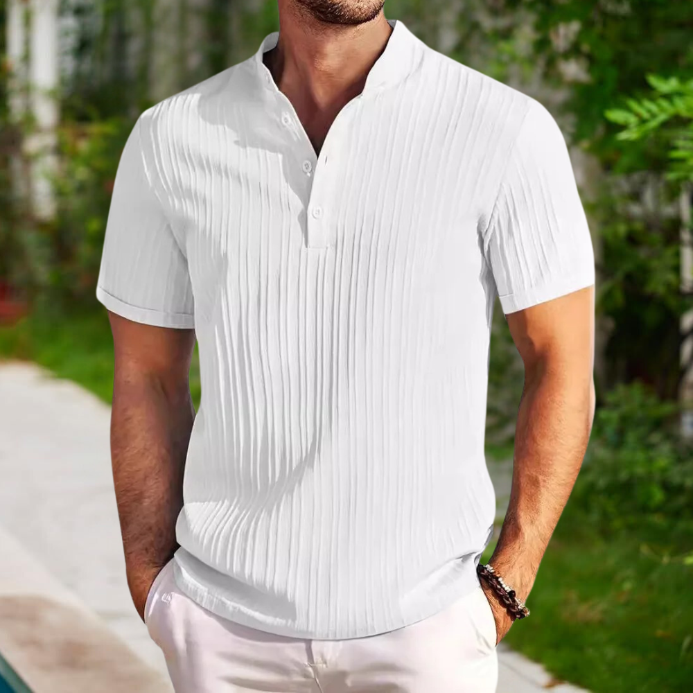 Polohemd | Viertelknopfleiste | Kurzarm | Polo-T-Shirt | Herrenhemd-HauteBerlin