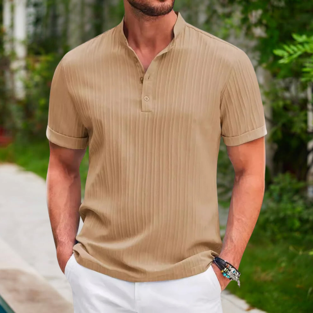 Polohemd | Viertelknopfleiste | Kurzarm | Polo-T-Shirt | Herrenhemd-HauteBerlin