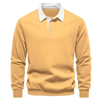 Polopullover - Langarm - Quarter Button-Up - Polopullover - Polohemden für Männer-HauteBerlin