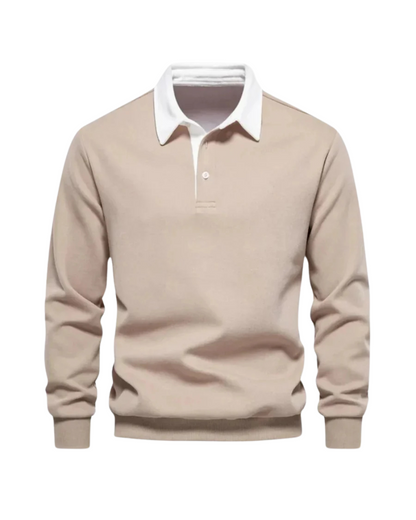 Poloshirt - Langarm-Poloshirt mit Kragen für Männer-HauteBerlin