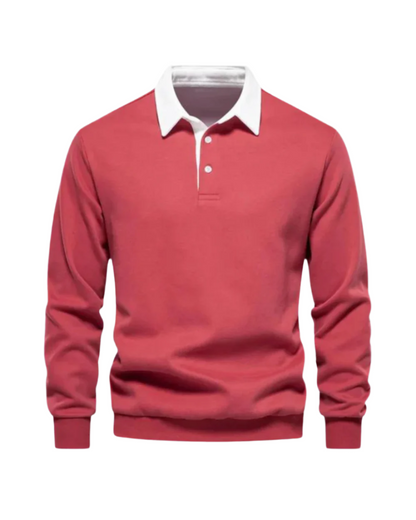 Poloshirt - Langarm-Poloshirt mit Kragen für Männer-HauteBerlin