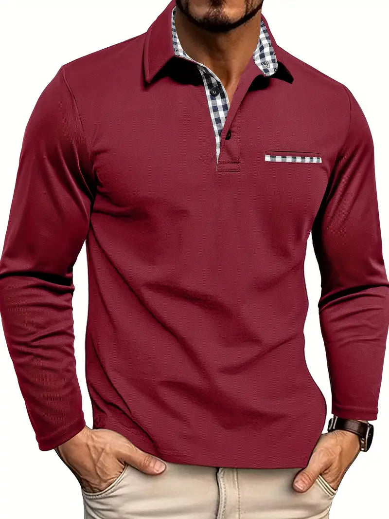 Poloshirt | Mit Kragen | Normale Passform | Langarm-Poloshirts | Herrenbekleidung-HauteBerlin