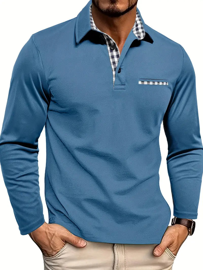 Poloshirt | Mit Kragen | Normale Passform | Langarm-Poloshirts | Herrenbekleidung-HauteBerlin