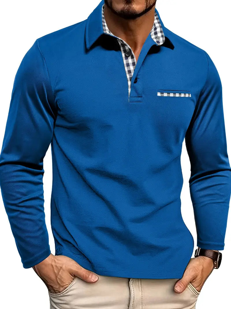 Poloshirt | Mit Kragen | Normale Passform | Langarm-Poloshirts | Herrenbekleidung-HauteBerlin